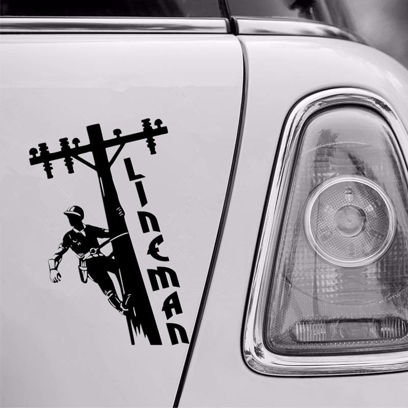 11.1cm*15.8cm LINEMAN Electrician Wireman Journeyman Interesting Vinyl Decals Car Sticker 6 Colors