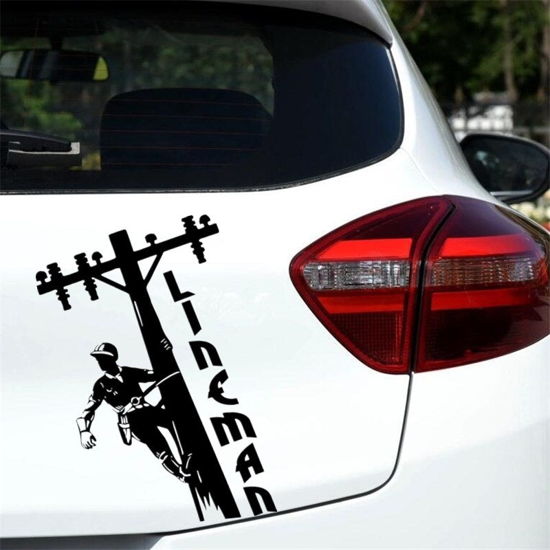 11.1cm*15.8cm LINEMAN Electrician Wireman Journeyman Interesting Vinyl Decals Car Sticker 6 Colors