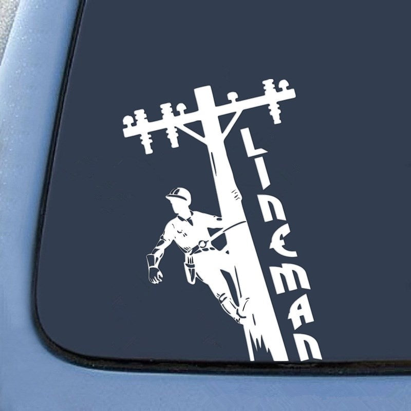 11.1cm*15.8cm LINEMAN Electrician Wireman Journeyman Interesting Vinyl Decals Car Sticker 6 Colors