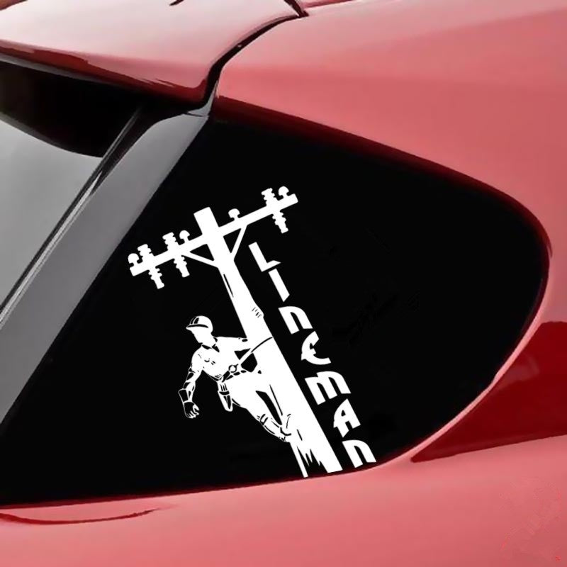 11.1cm*15.8cm LINEMAN Electrician Wireman Journeyman Interesting Vinyl Decals Car Sticker 6 Colors