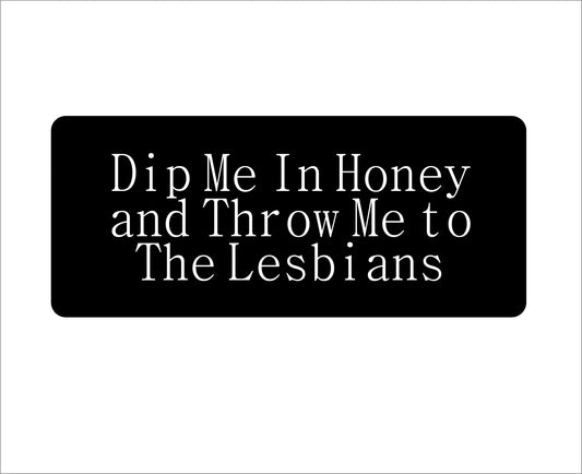 4 Pcs Dip Me In Honey Vinyl Helmet Sticker Funny Pack Random Hard Hat Bike Decal Car Decor Waterproof