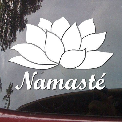 Namaste Lotus Flower - Hindu Yoga - Car Window Vinyl Decal Sticker