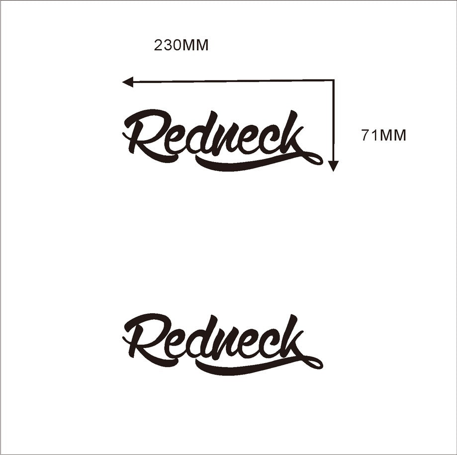 Redneck Letter Vinyl Car Bumper Decal Sticker for Wall Window Door Luggage