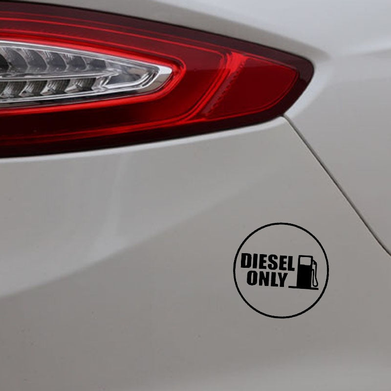 12.1cm*12.1cm Diesel Only Vinyl Decals Fun Car Sticker Fuel Car Fuel Tank Cap Sticker 6 Colors