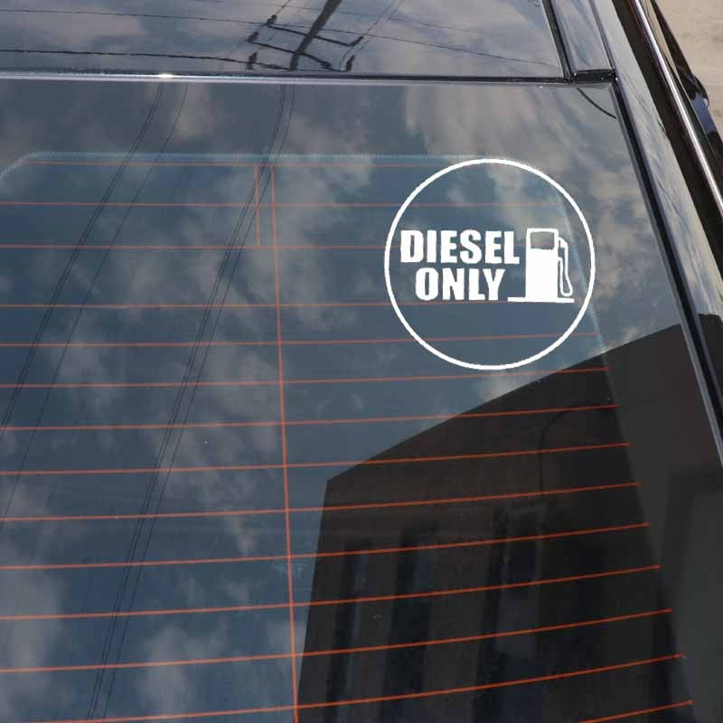 12.1cm*12.1cm Diesel Only Vinyl Decals Fun Car Sticker Fuel Car Fuel Tank Cap Sticker 6 Colors