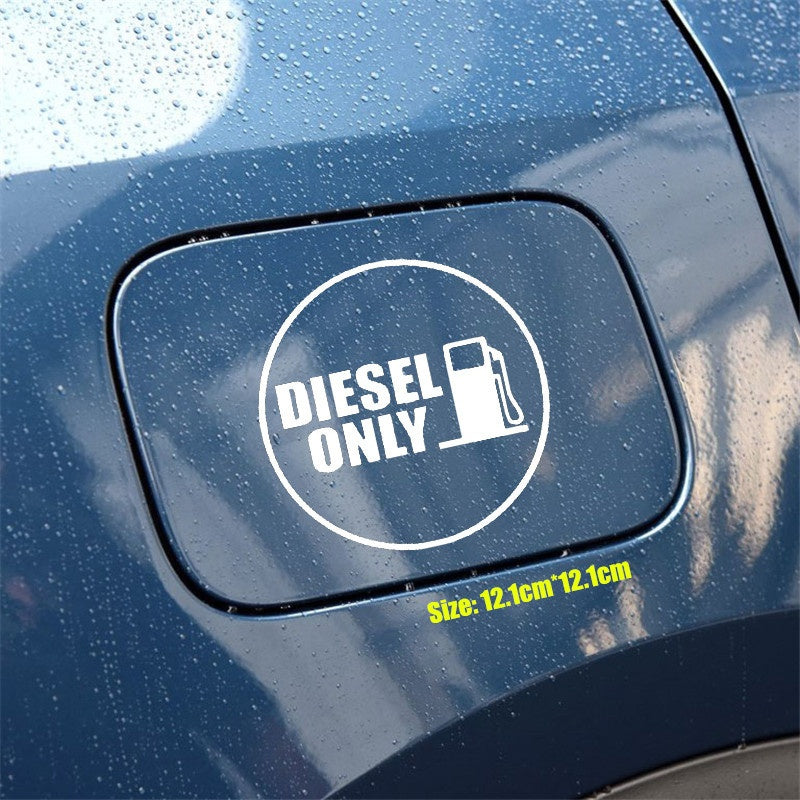12.1cm*12.1cm Diesel Only Vinyl Decals Fun Car Sticker Fuel Car Fuel Tank Cap Sticker 6 Colors