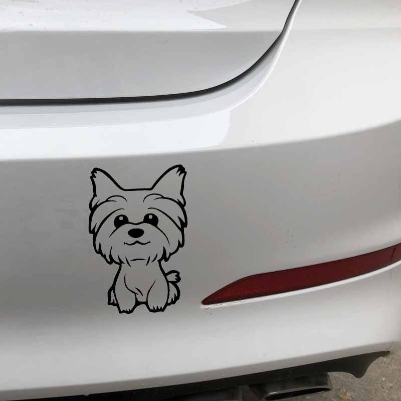 2PCS Yorkie Yorkshire Terrier Decal Cute Fun Dog Car Window Vinyl Car Sticker