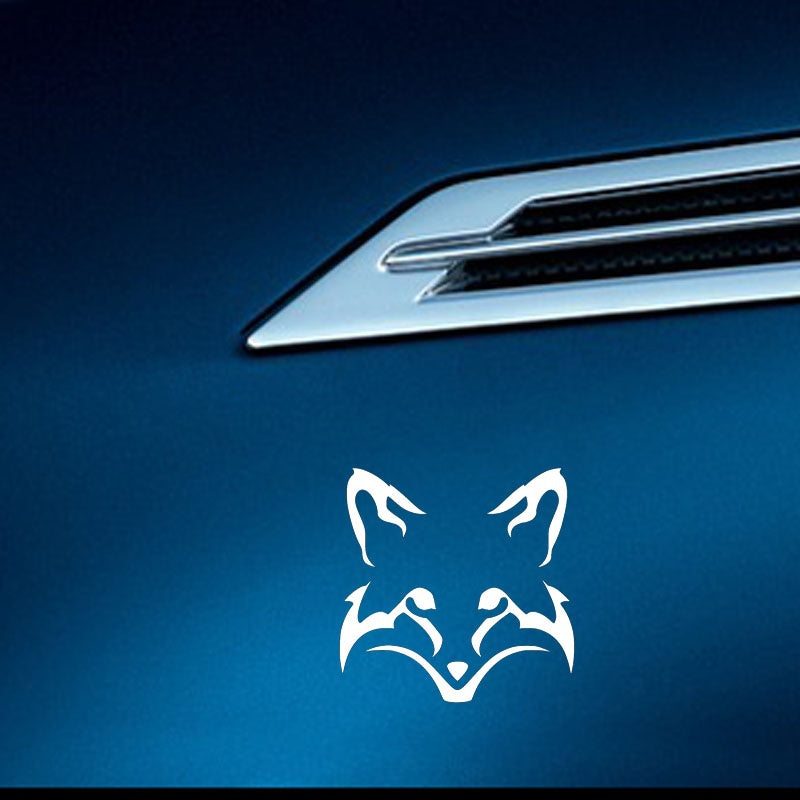 14cm*14cm Cute Fox Face Head Funny Car Truck Vinyl Car Sticker Window Bumper Animal Decal