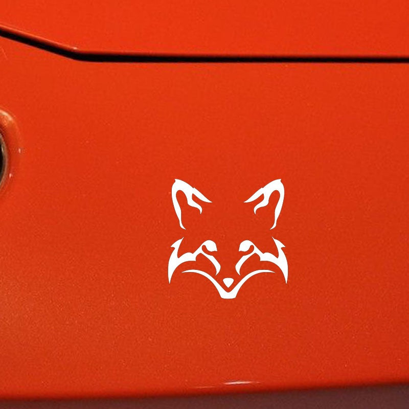 14cm*14cm Cute Fox Face Head Funny Car Truck Vinyl Car Sticker Window Bumper Animal Decal