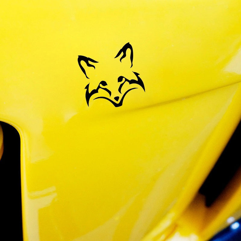 14cm*14cm Cute Fox Face Head Funny Car Truck Vinyl Car Sticker Window Bumper Animal Decal