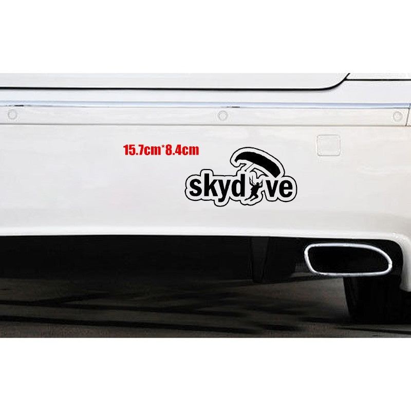 15.7cm*8.4cm Vinyl High Quality Car Sticker Interesting Skydive Extreme Movement Decoration Silhouette 6 Colors