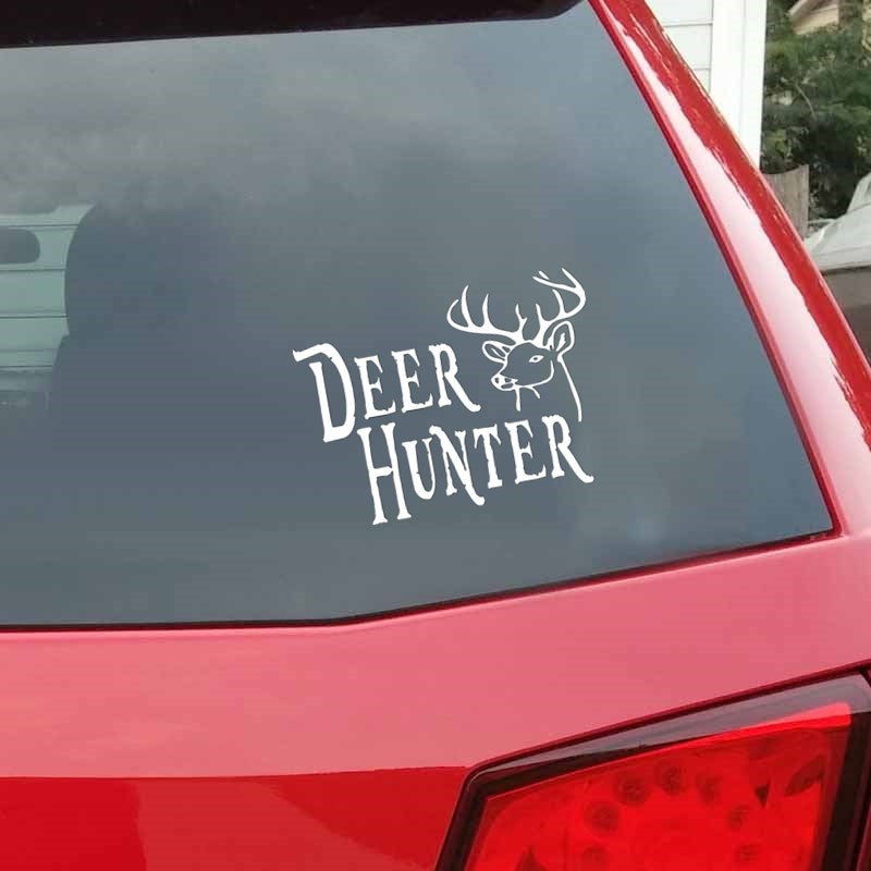 12.7CM*9.3CM Deer Hunter Decals Hunting Car Sticker Car Styling Motorcycle Accessories 6 Colors