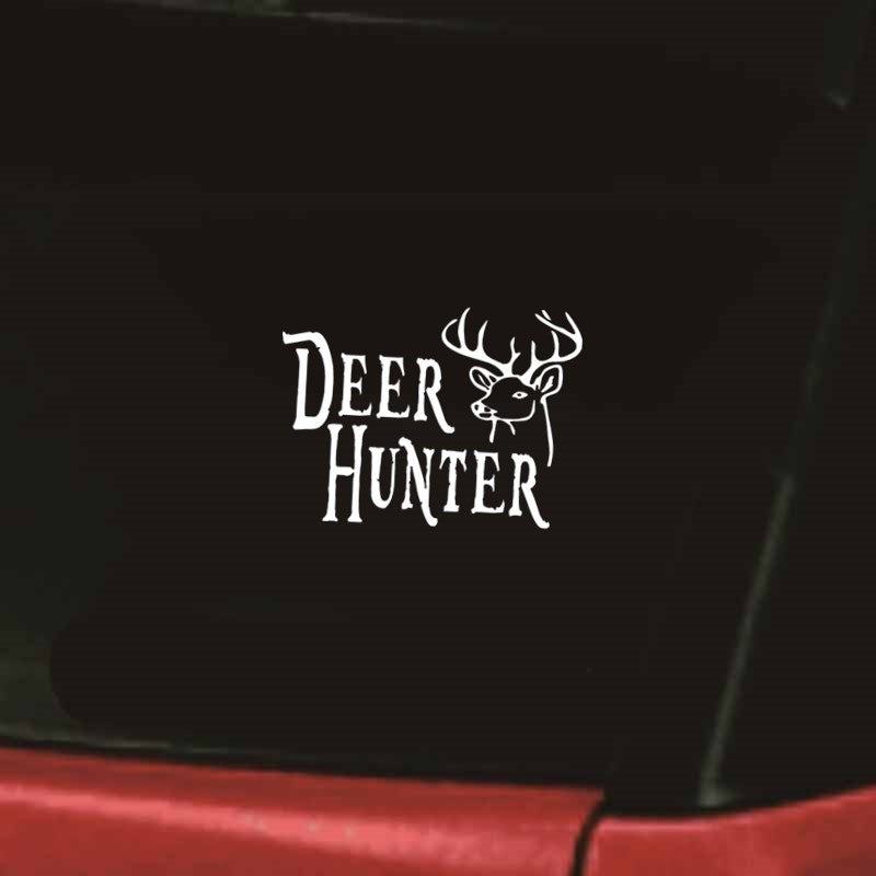 12.7CM*9.3CM Deer Hunter Decals Hunting Car Sticker Car Styling Motorcycle Accessories 6 Colors