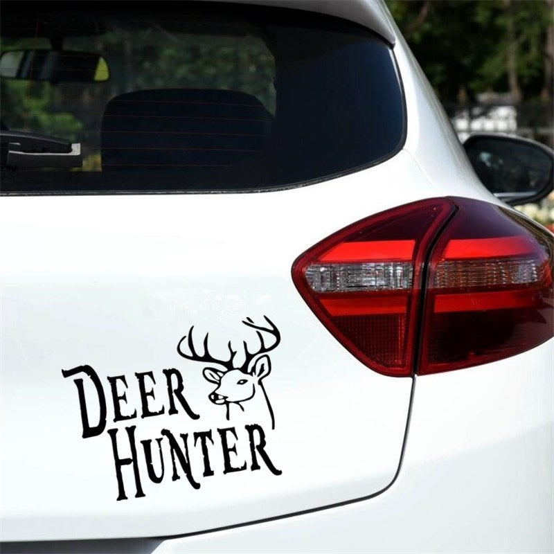 12.7CM*9.3CM Deer Hunter Decals Hunting Car Sticker Car Styling Motorcycle Accessories 6 Colors