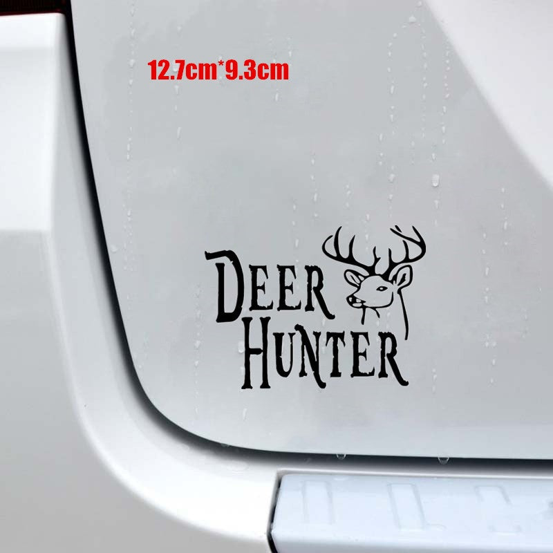 12.7CM*9.3CM Deer Hunter Decals Hunting Car Sticker Car Styling Motorcycle Accessories 6 Colors