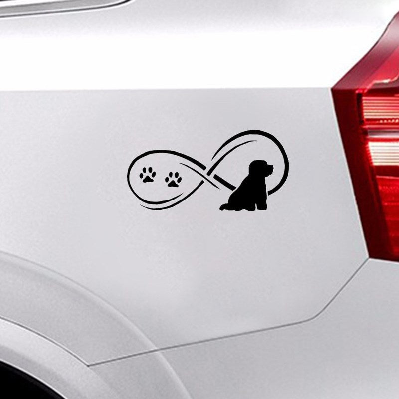17.8CM*9CM Bichon Frise Dog Vinyl Decal Endearing Car Stickers Car Styling Bumper Decoration 6 Colors