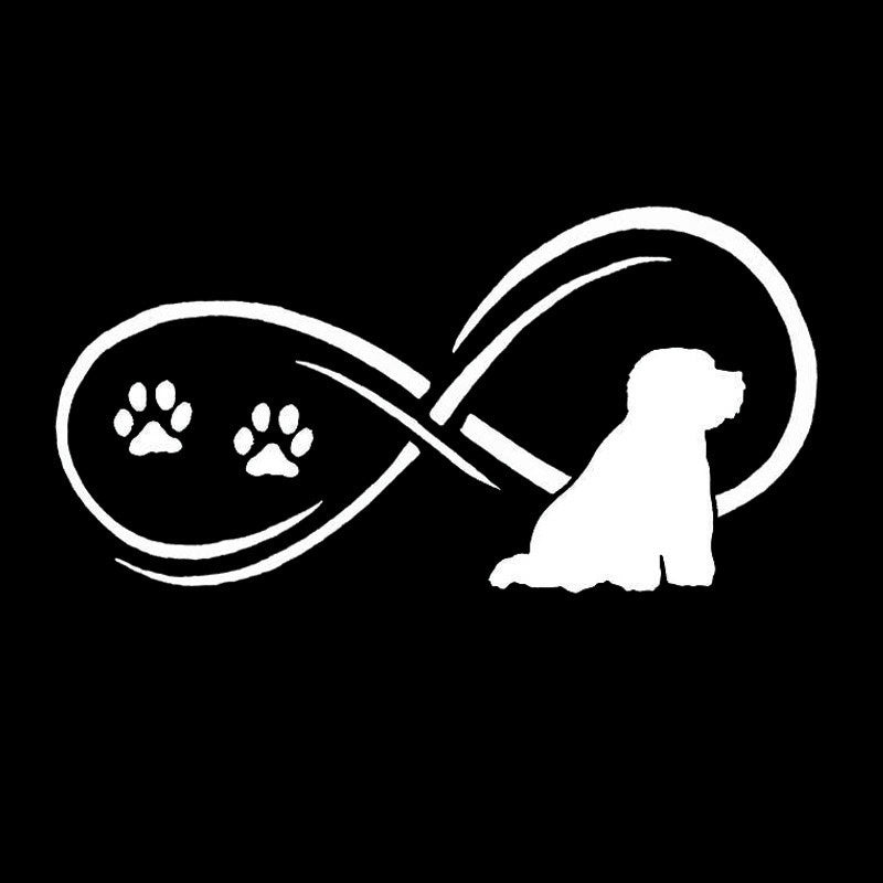 17.8CM*9CM Bichon Frise Dog Vinyl Decal Endearing Car Stickers Car Styling Bumper Decoration 6 Colors