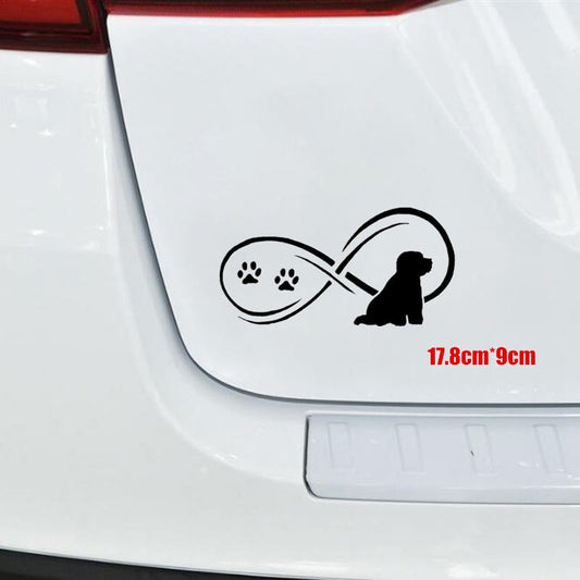 17.8CM*9CM Bichon Frise Dog Vinyl Decal Endearing Car Stickers Car Styling Bumper Decoration 6 Colors