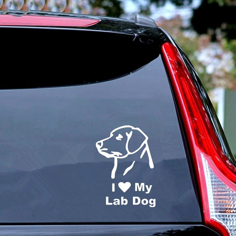 15cm*11.1cm I Love My Lab Dog Funny Car Sticker Vinyl Decal Car Styling Home Decoration Laptop Stickers