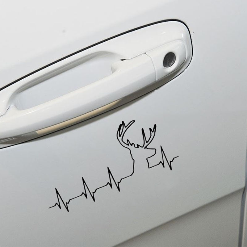 14.8cm*7cm Fun Deer Hunting Decals Car Sticker Gifts Vinyl Home Decoration Wall Sticker