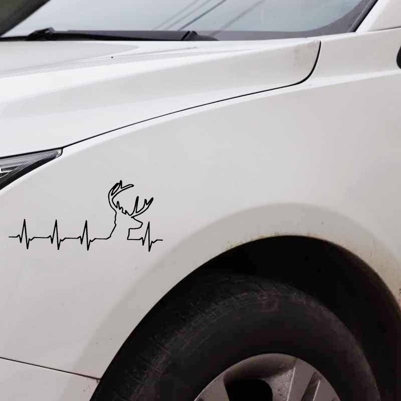 14.8cm*7cm Fun Deer Hunting Decals Car Sticker Gifts Vinyl Home Decoration Wall Sticker