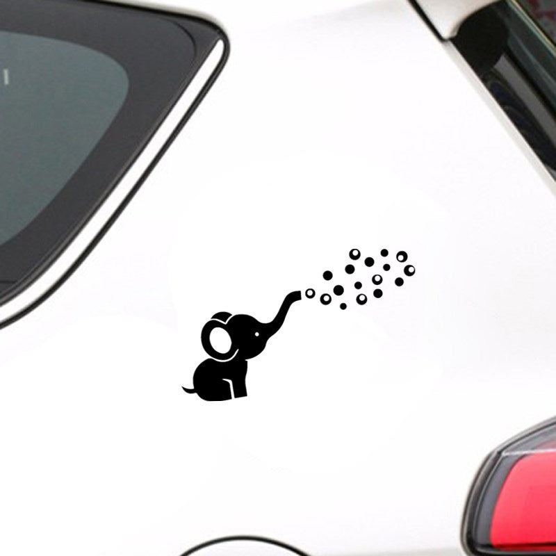 16cm*10.4cm Elephant Funny Car Sticker Personality Animal Car Window Decal Home Decoration Waterproof Vinyl Stickers