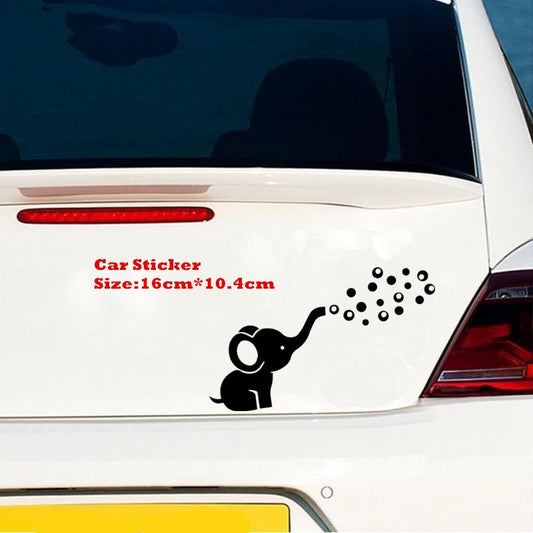 16cm*10.4cm Elephant Funny Car Sticker Personality Animal Car Window Decal Home Decoration Waterproof Vinyl Stickers