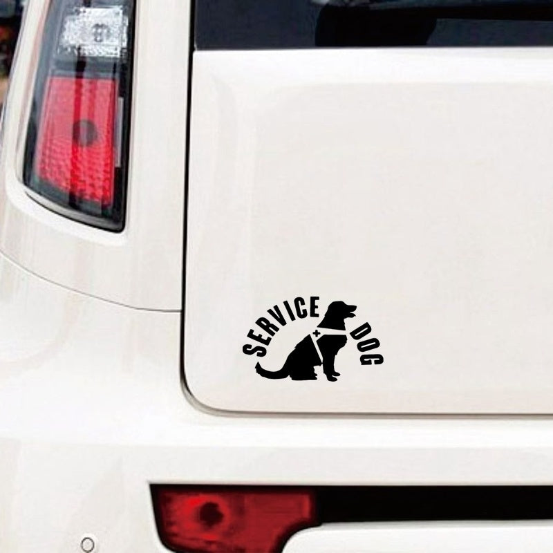 15cm*8.8cm Service Dog Animal Funny Car Sticker Window Bumper Vinyl Decal