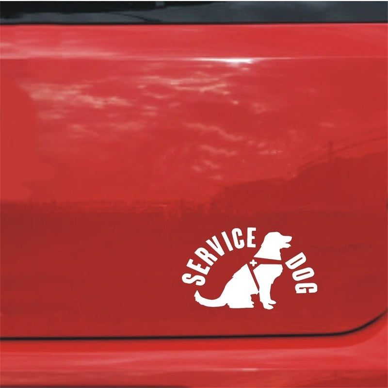 15cm*8.8cm Service Dog Animal Funny Car Sticker Window Bumper Vinyl Decal