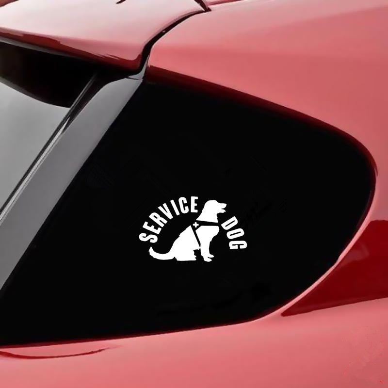 15cm*8.8cm Service Dog Animal Funny Car Sticker Window Bumper Vinyl Decal