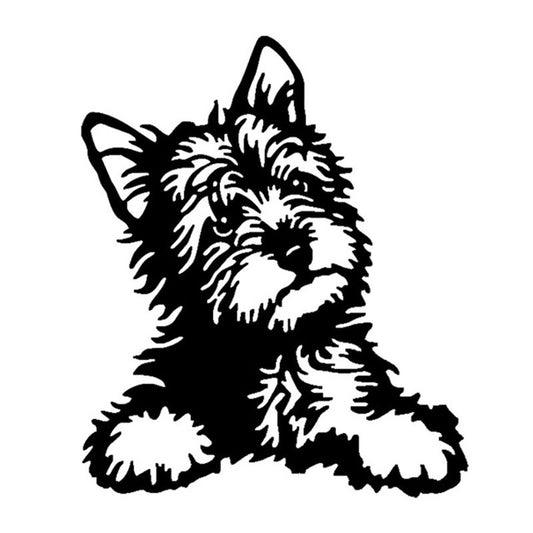 Yorkie Dog Vinyl Decal Cute Waterproof Car Stickers Car Styling Decoration Accessories 6 Colors