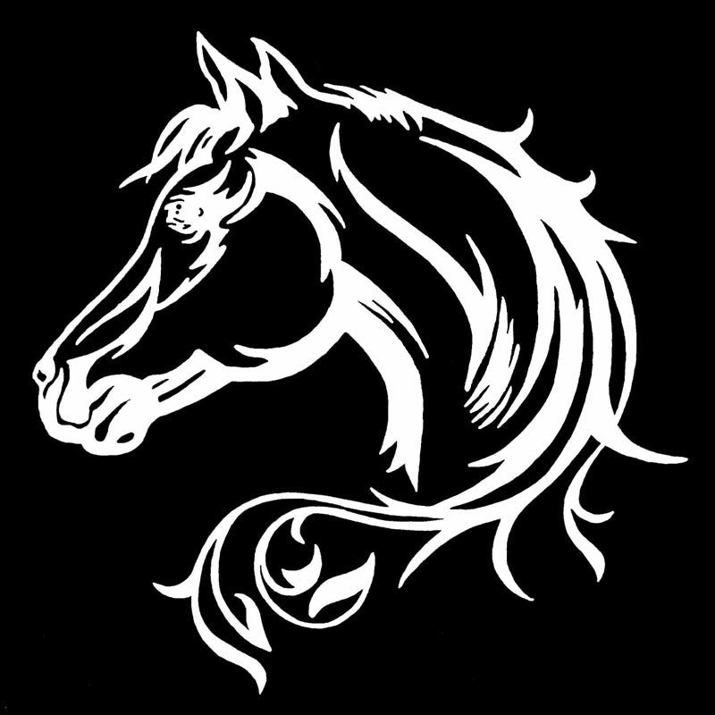 20*20cm Horse Head Beautiful Animal Pattern Vinyl Car Body Decorative Decal Car Stickers