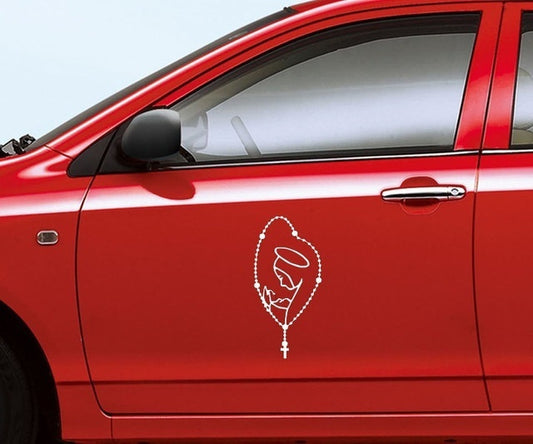 Angel Family Cars Stickers Rosary Saint Mary Fatima Virgin Car Interior Sticker