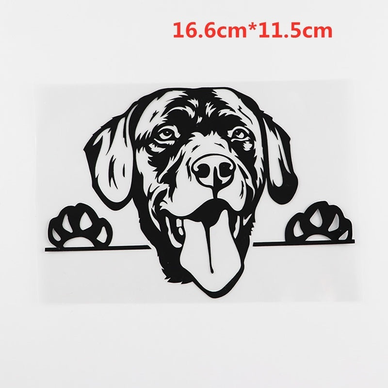 16.6cm*11.5cm Labrador Dog Peeking Car Sticker Vinyl Decal Home Decoration Laptop Wall Sticker