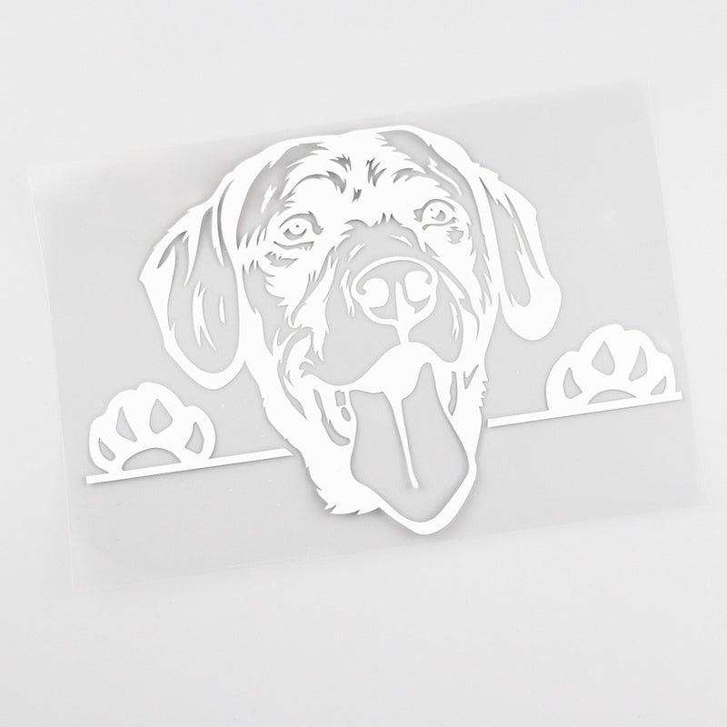 16.6cm*11.5cm Labrador Dog Peeking Car Sticker Vinyl Decal Home Decoration Laptop Wall Sticker
