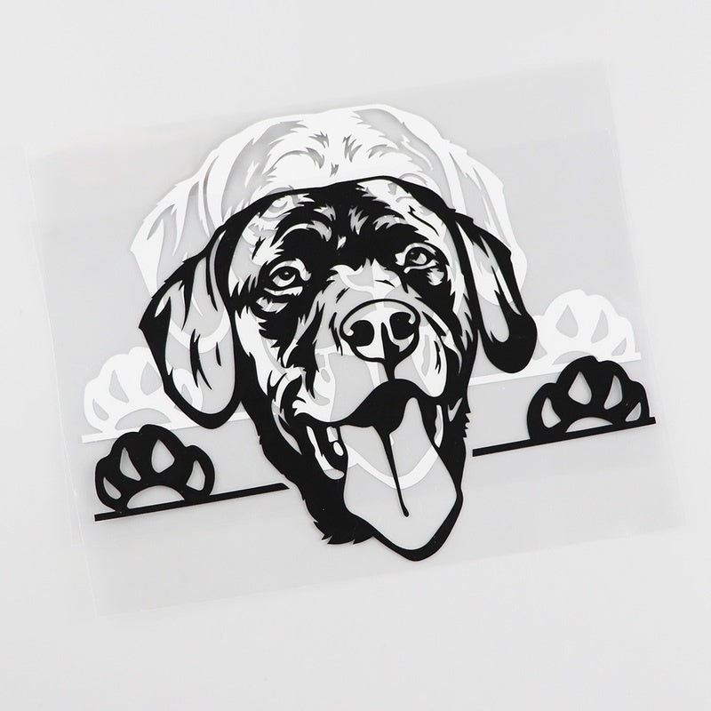 16.6cm*11.5cm Labrador Dog Peeking Car Sticker Vinyl Decal Home Decoration Laptop Wall Sticker