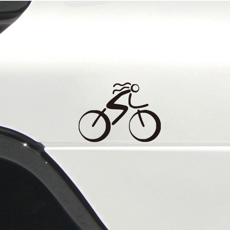 14cm*10cm Bicycle Sport Vinyl Car Sticker Styling Car Body Rear Window Decals Accessories