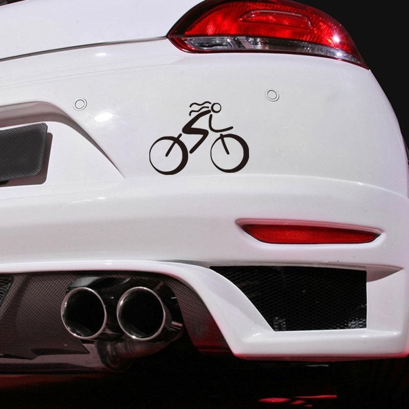 14cm*10cm Bicycle Sport Vinyl Car Sticker Styling Car Body Rear Window Decals Accessories