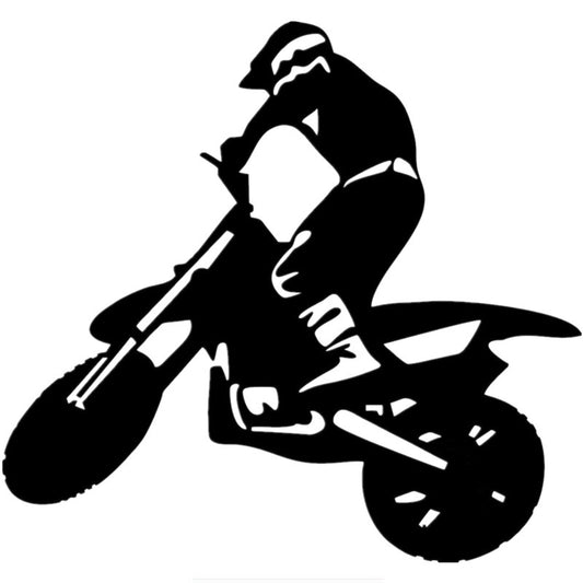 15.8cm*14.6cm Vinyl Car Sticker Motorcyclist Silhouette Home Decoration Stickers