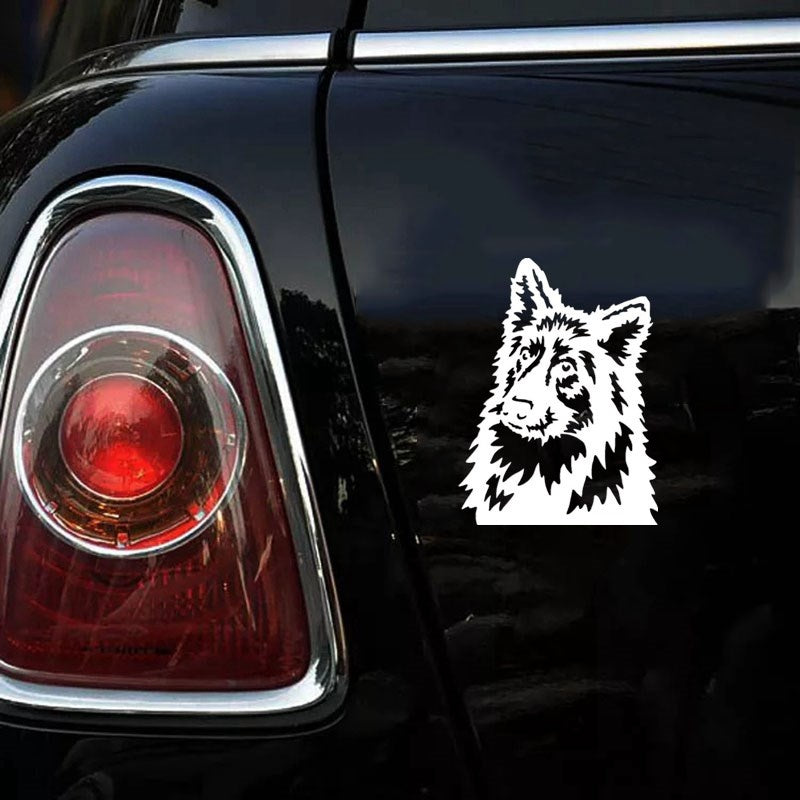 15cm*11.2cm German Shepherd Fashion Creative Animal Car Sticker Classic Dogs Pattern Motorcycle Car Accessories 6 Colors