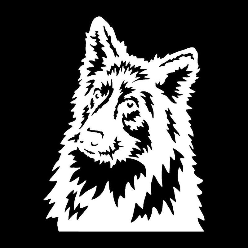 15cm*11.2cm German Shepherd Fashion Creative Animal Car Sticker Classic Dogs Pattern Motorcycle Car Accessories 6 Colors