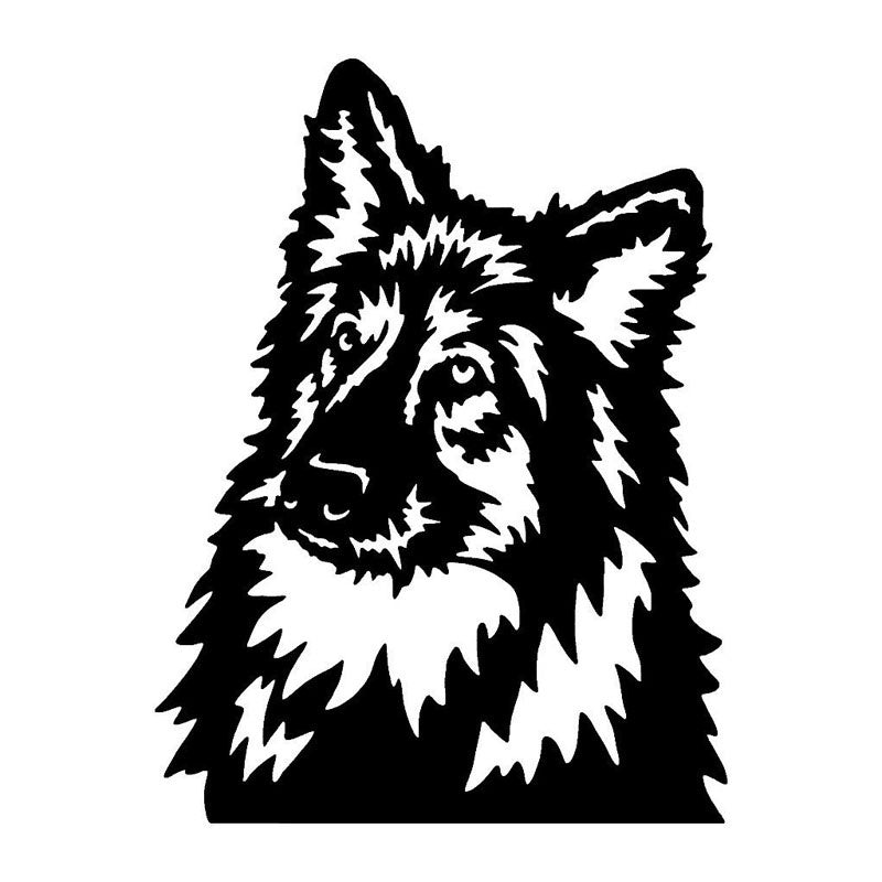 15cm*11.2cm German Shepherd Fashion Creative Animal Car Sticker Classic Dogs Pattern Motorcycle Car Accessories 6 Colors