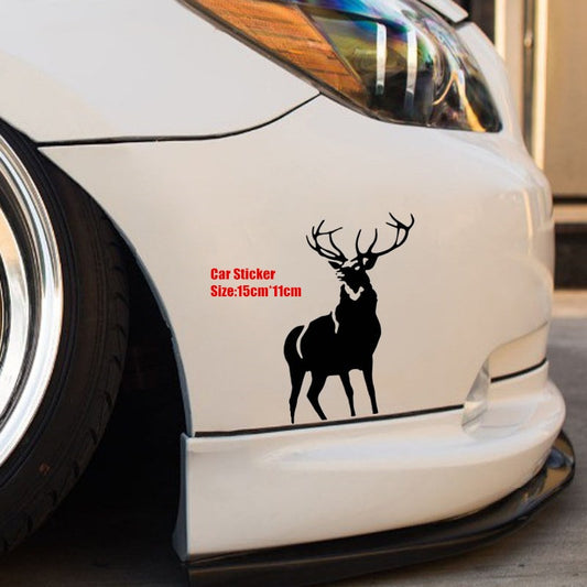 15cm*11cm Personality Car Sticker Deer Animal Accessories  Waterproof Vinyl Decal 6 Colors