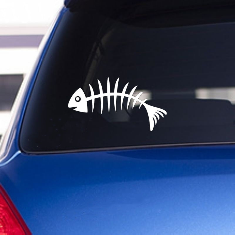 16cm*8.9cm Fish Bone Car Sticker Vinyl Decal Home Decoration Stickers