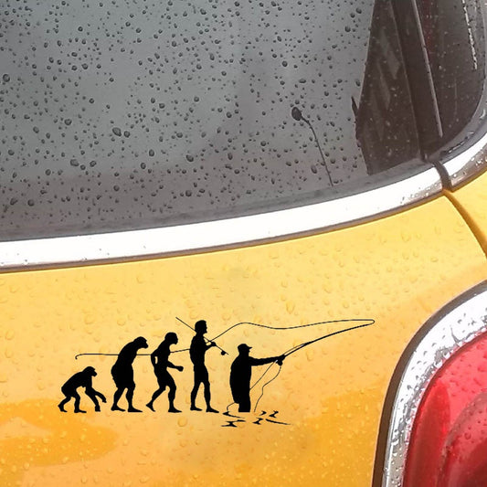 16.5cm*5.7cm Evolution OF FLY FISHING Fashion Vinyl High-quality Decor Decals Car Sticker