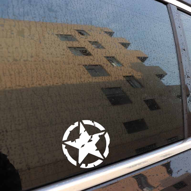 13.2CM*13.2CM STAR Car Sticker Personality Vinyl Decal Black/Silver C3-0684