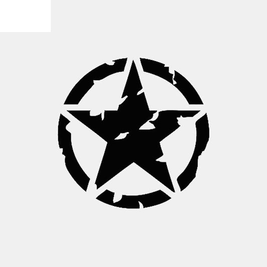 13.2CM*13.2CM STAR Car Sticker Personality Vinyl Decal Black/Silver C3-0684