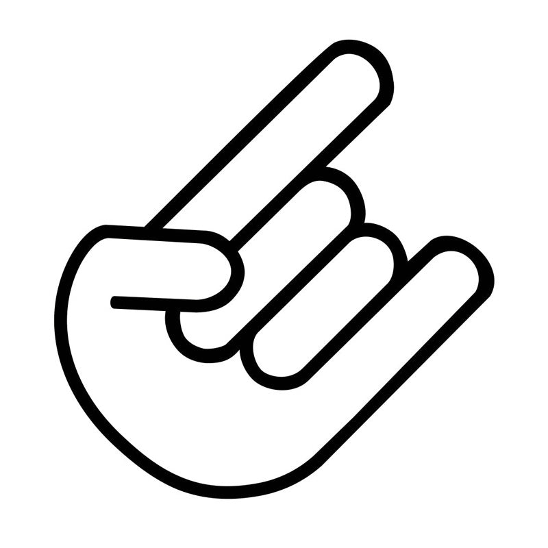 14.3cm*15cm Rocker Funny Hand Gesture Decals Car Sticker Vinyl Motorcycle Car-styling S6-3246