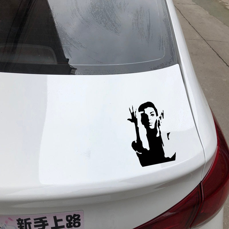 10.4CM*15.5CM Handsome Singer New Musical Elements Musician Prince Vinly Decal Car Sticker Black/Silver C27-0535