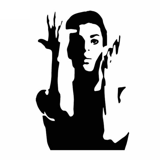 10.4CM*15.5CM Handsome Singer New Musical Elements Musician Prince Vinly Decal Car Sticker Black/Silver C27-0535